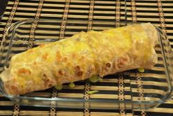 название картинки Рулет из лаваша с курицей и грибами