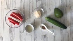 Рецепт салата авокадо с крабовыми палочками