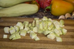 название картинки Баклажаны с перцами и томатами