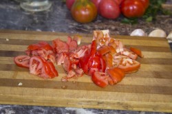 название картинки Баклажаны с перцами и томатами