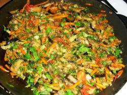 название картинки Баклажаны тушеные с овощами быстро и просто