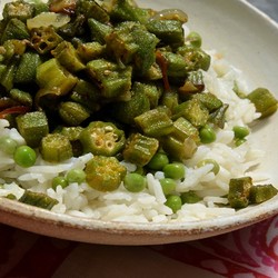 Жареная бамия по-индийски