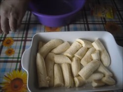 Банановая запеканка с йогуртом