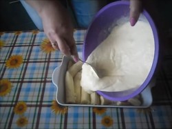 Банановая запеканка с йогуртом