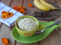 Банановый кекс в микроволновке
