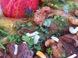 Баранина жареная на сковороде Говурма по-азербайджански