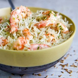 Салат с басмати и креветками