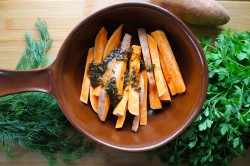 Сладкий батат запеченный в духовке с сыром