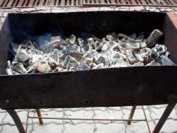 название картинки Рыба на костре на решетке на углях