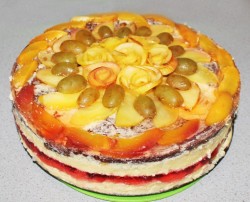 Бисквитный торт Фруктовый - шаг 30