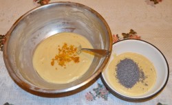 название картинки Бисквитный торт с заварным кремом, грецкими орехами и маком