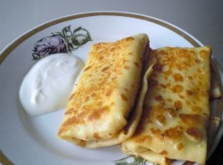 название картинки Блины с курицей и сыром