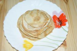 название картинки Блины в бутылке с молоком