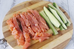 Блины с семгой и сыром