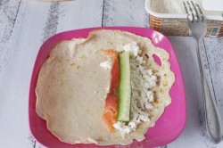 Блины с семгой и сыром