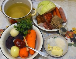 Борщ московский со свеклой - шаг 1