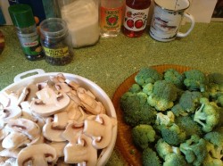 Брокколи с грибами на зиму