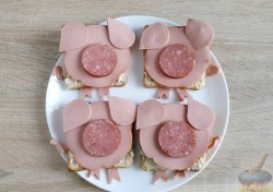 Бутерброды Поросята в год Свиньи-Кабана