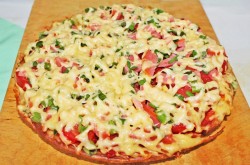 название картинки Быстрая пицца на кефире без сметаны на сковороде