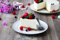 Чизкейк с желатином без выпечки