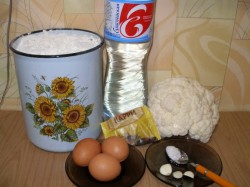 Цветная капуста в кляре на газированной минеральной воде