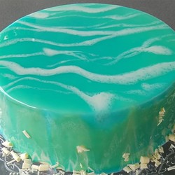 Цветная зеркальная глазурь для торта