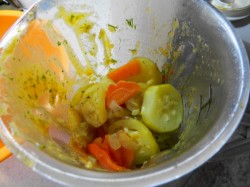 Диетическая кабачковая икра в рукаве