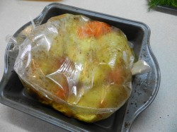 Диетическая кабачковая икра в рукаве