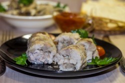 Свиная колбаса с курином филе в фольге в духовке - шаг 17 Свиная колбаса с курином филе в фольге в духовке - шаг 17