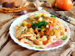 Домашняя лапша с овощами