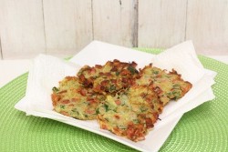 Драники с колбаской и зеленью