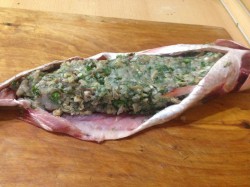 Белый амур запеченный в духовке фаршированный