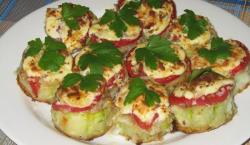 название картинки Кабачки фаршированные мясом запеченные в духовке