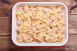 название картинки Фаршированные большие макароны с фаршем в духовке