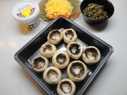 Фаршированные шампиньоны запеченные с сыром в духовке