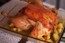 Фаршированный петушок в духовке новогодний