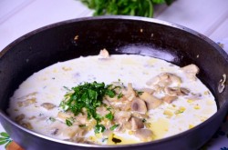 Фетучини с грибами