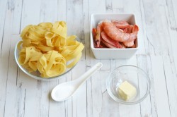 Фетучини с креветками в сливочном соусе