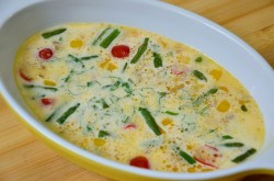 название картинки Фриттата со стручковой фасолью помидорами черри и грибами