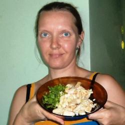 Гигантский кальмар, жареный с луком и сметаной - шаг 7