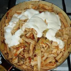 Гигантский кальмар, жареный с луком и сметаной - шаг 5