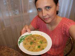 Гороховый суп на мясном бульоне по-фински