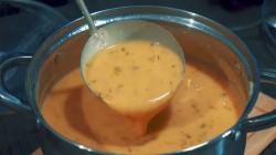 Гороховый суп-пюре с сырокопченой колбасой - шаг 11 Гороховый суп-пюре с сырокопченой колбасой - шаг 11