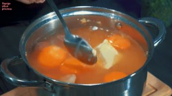 Гороховый суп-пюре с сырокопченой колбасой - шаг 7 Гороховый суп-пюре с сырокопченой колбасой - шаг 7