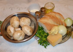 Горячие бутерброды с грибами и сыром в духовке