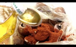 название картинки Горячий салат с грибами свеклой и Фета