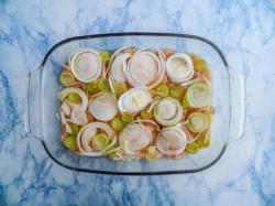 Гратен с курицей и грибами