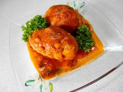 название картинки Гречаники в томатном соусе в мультиварке