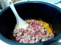 Гречка с фаршем в мультиварке