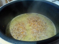 Гречка с фаршем в мультиварке